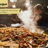 photo with Chicken paella with squid, fennel and green beans