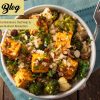 Homemade Quinoa Tofu Bowl with Roasted Veggies and Herbs