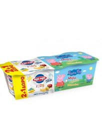 Κρι Κρι Peppa Pig Επιδόρπιο Γιαουρτιού Με Μηλο,Αχλαδι,Μπανανα 3X140gr