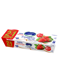 Στραγγατο Fruta Γιαούρτι Φράουλα, 0% Ζάχαρη, 0% Λιπαρά, 3x150gr (FAMILY PACK) Χαραλαμπίδης Κρίστης