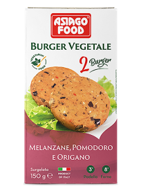 Asiago Veggie Burger Aubergine and Tomato 150gr
