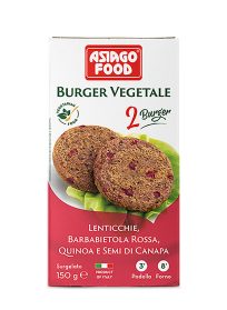 Asiago Veggie Burger Lentils and Beetroot 150gr