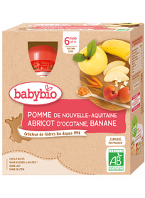 Βαβυβιο Organic Apple Apricot and Banana Pouch 4X90gr