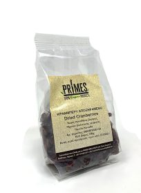 Primes Dried Cranberries (No Added Sugar) 150gr
