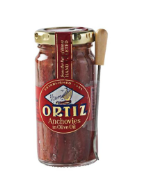 Ortiz Anchovies In Olive Oil Glass 95gr