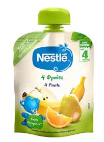 Nestle 4 Fruits Pouches 90gr