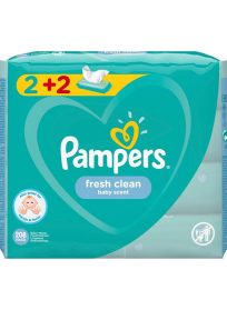 Pampers Baby Wipes Fresh Clean Baby Scent 4x52 Pieces