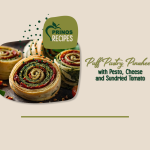 Puff Pastry Pinwheels with Pesto, Cheese & Sundried Tomato