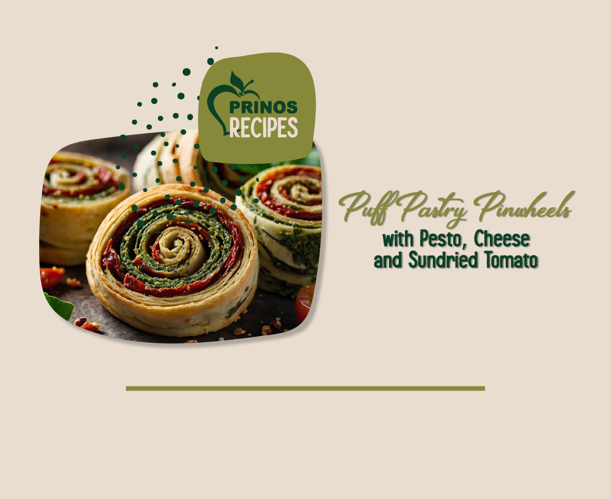 Puff Pastry Pinwheels with Pesto, Cheese & Sundried Tomato